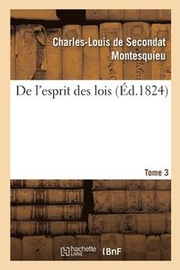 bokomslag de l'Esprit Des Lois. Tome 3