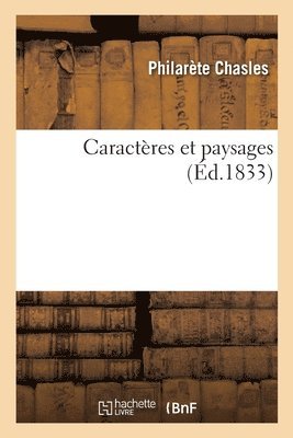 bokomslag Caractres Et Paysages