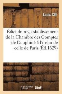 bokomslag dict Du Roy, Establissement de la Chambre Des Comptes de Dauphin  l'Instar de Celle de Paris