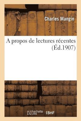 bokomslag A Propos de Lectures Rcentes