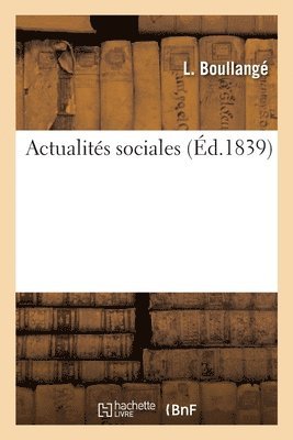 bokomslag Actualits Sociales