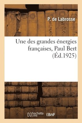 P de Labrosse, P. de Labrosse, LABROSSE-P - Une Des Grandes Énergies Françaises, Paul Bert, Häftad