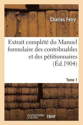 Extrait complt du Manuel formulaire des contribuables 1