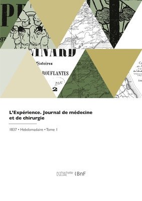 bokomslag L'Exprience. Journal de mdecine et de chirurgie