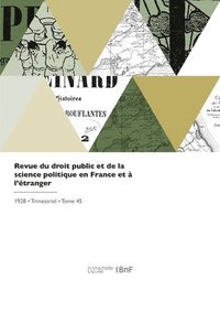 bokomslag Revue Du Droit Public Et de la Science Politique En France Et À l'Étranger