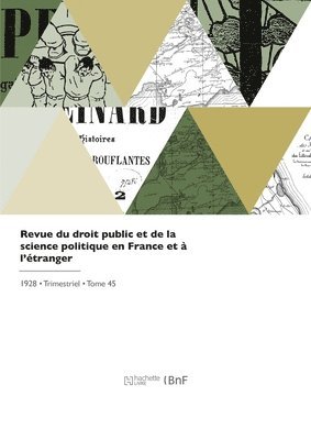 bokomslag Revue Du Droit Public Et de la Science Politique En France Et À l'Étranger