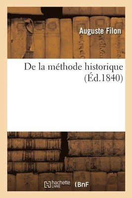 bokomslag De la mthode historique