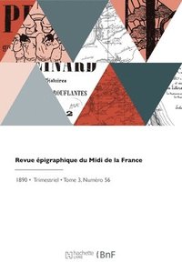 bokomslag Revue pigraphique Du MIDI de la France