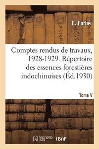 bokomslag Comptes rendus de travaux, 1928-1929. Tome V