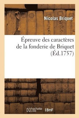 preuve des caractres de la fonderie de Briquet 1