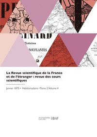 bokomslag revue scientifique de la France et de l'étranger