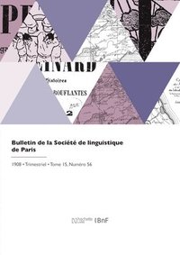 bokomslag Bulletin de la Socit de linguistique de Paris