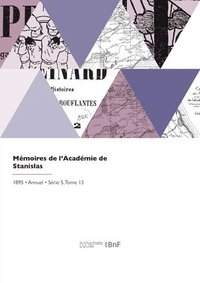 bokomslag Mémoires de l'Académie de Stanislas