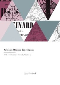 bokomslag Revue de l'Histoire Des Religions