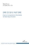 Marcel Nguimbi, Makita Bati Frederic - Dire ce qu'il faut dire, Häftad