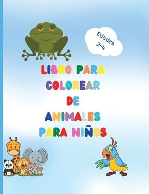 bokomslag Libro para colorear de animales para niños