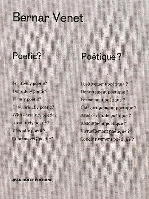 bokomslag Poetic? Poétique?