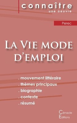 bokomslag Fiche de lecture La Vie mode d'emploi de Perec (analyse littraire de rfrence et rsum complet)