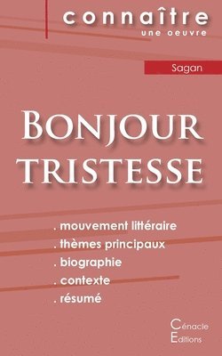 Françoise Sagan - Fiche de lecture Bonjour tristesse de Françoise Sagan (Analyse littéraire de référence et résumé complet), Häftad