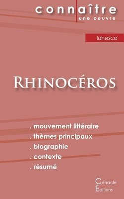 Fiche de lecture Rhinocros de Eugne Ionesco (Analyse littraire de rfrence et rsum complet) 1