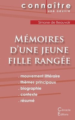 bokomslag Fiche de lecture Memoires d'une jeune fille rangee de Simone de Beauvoir (Analyse litteraire de reference et resume complet)