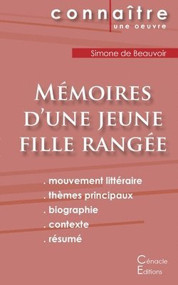 bokomslag Fiche de lecture Mmoires d'une jeune fille range de Simone de Beauvoir (Analyse littraire de rfrence et rsum complet)