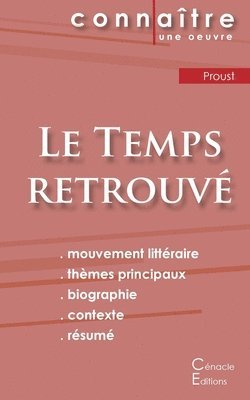 Fiche de lecture Le Temps retrouv de Marcel Proust (Analyse littraire de rfrence et rsum complet) 1