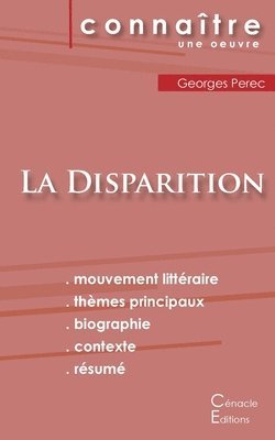 Fiche de lecture La Disparition de Georges Perec (Analyse littraire de rfrence et rsum complet) 1