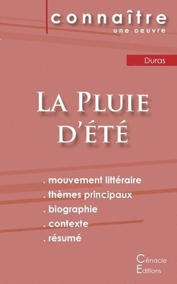 bokomslag Fiche de lecture La Pluie d'été de Marguerite Duras (Analyse littéraire de référence et résumé complet)