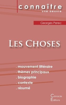 Georges Perec - Fiche de lecture Les Choses de Georges Perec (Analyse littéraire de référence et résumé complet), Häftad