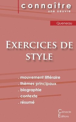 bokomslag Fiche de lecture Exercices de style de Raymond Queneau (Analyse littéraire de référence et résumé complet)