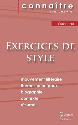 Fiche de lecture Exercices de style de Raymond Queneau (Analyse litteraire de reference et resume complet) 1