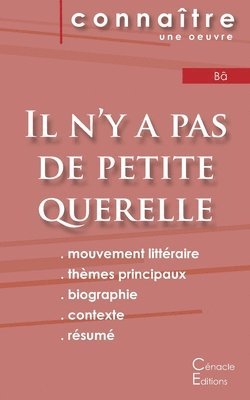 bokomslag Fiche de lecture Il n'y a pas de petite querelle (Analyse littéraire de référence et résumé complet)