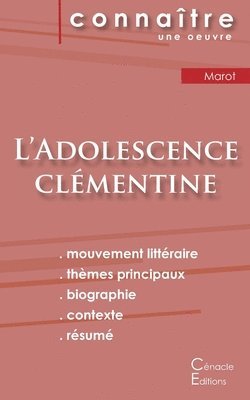 bokomslag Fiche de lecture L'Adolescence clémentine de Clément Marot (Analyse littéraire de référence et résumé complet)