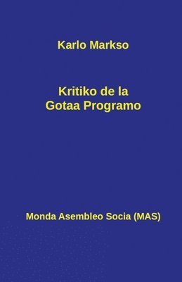 Karlo Markso - Kritiko de la Gotaa Programo, Häftad