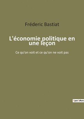 bokomslag L'conomie politique en une leon