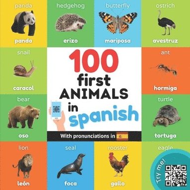 bokomslag 100 first animals in spanish