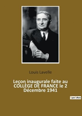 bokomslag Leçon inaugurale faite au COLLÈGE DE FRANCE le 2 Décembre 1941