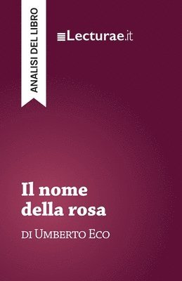 bokomslag nome della rosa - Umberto Eco (analisi del libro)