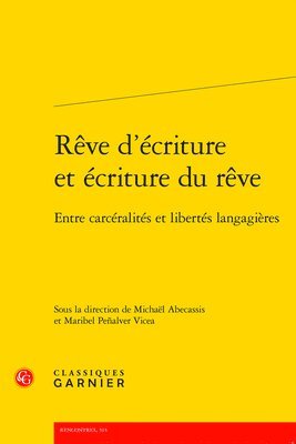 Michael Abecassis, Maribel Penalver Vicea - Reve d'Ecriture Et Ecriture Du Reve: Entre Carceralites Et Libertes Langagieres, Häftad