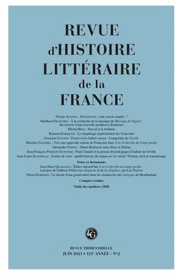 Classiques Garnier - Revue d'Histoire Litteraire de la France, Häftad. Tillgänglighet: Tillfälligt slut