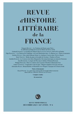 Classiques Garnier - Revue d'Histoire Litteraire de la France, Häftad