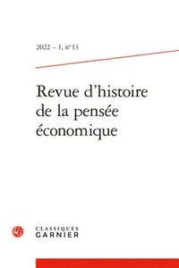 bokomslag Revue d'Histoire de la Pensee Economique