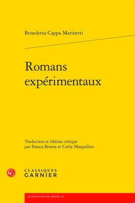 Benedetta Cappa Marinetti, Franca Bruera - Romans Experimentaux, Häftad
