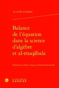 bokomslag Balance de l'Equation Dans La Science d'Algebre Et Al-Muqabala