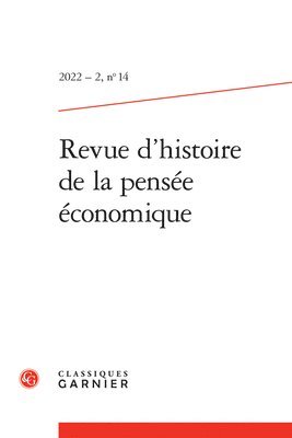 bokomslag Revue d'Histoire de la Pensee Economique