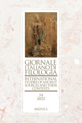 Brepols Publishers - Giornale Italiano Di Filologia 74 (2022), Häftad