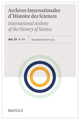 bokomslag Archives Internationales d'Histoire Des Sciences 73/2, 2023