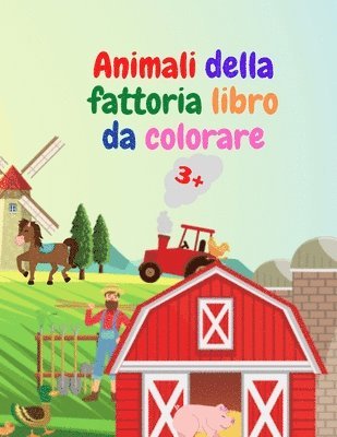 bokomslag Animali della fattoria libro da colorare