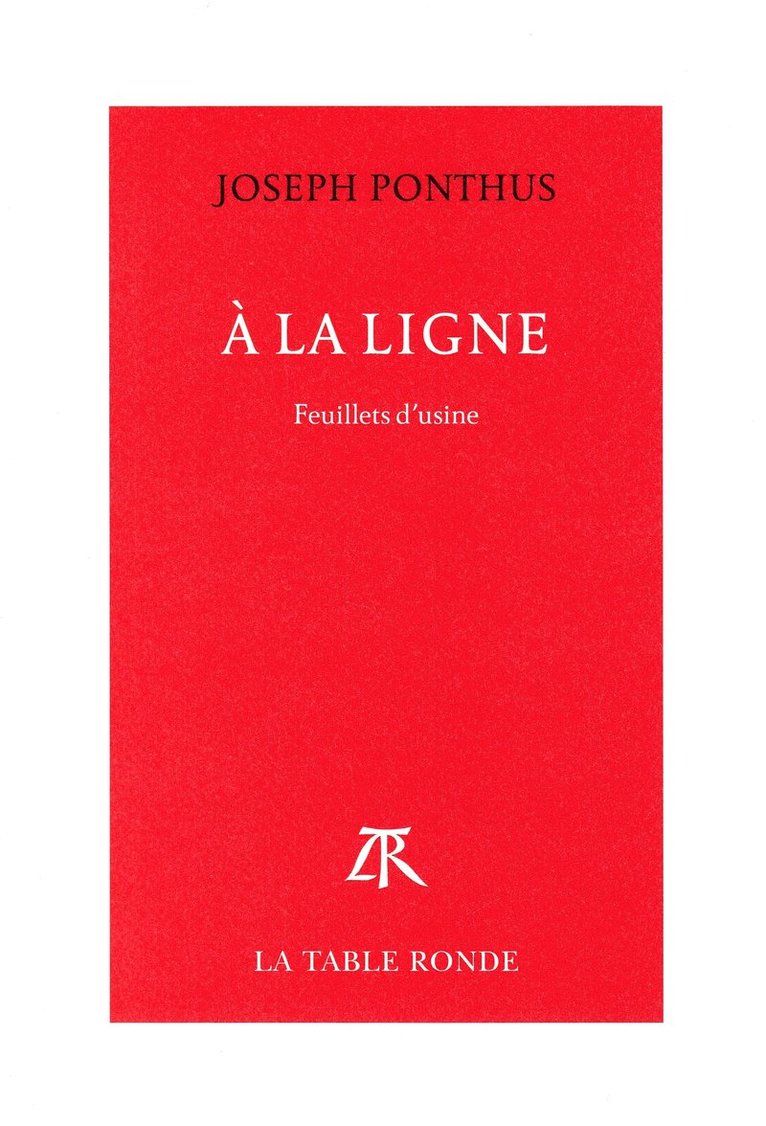 À la ligne: Feuillets d'usine
